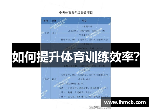 如何提升体育训练效率？